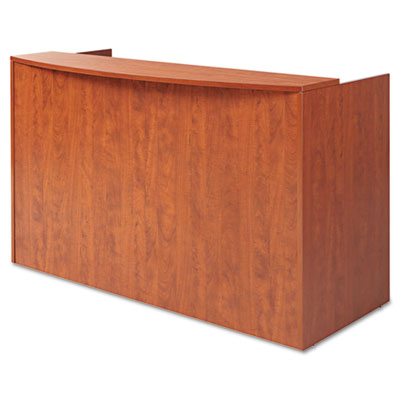 Alera Valencia Series Reception Desk with Transaction Counter, 71" x 35.5" x 29.5" to 42.5", Medium